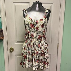 Free People Red Floral Mini Dress